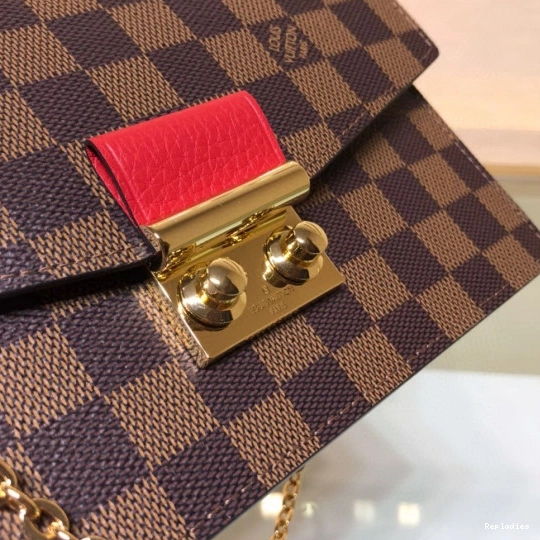 Fake Louis Bags VUITTON LOUIS CHAIN CROISETTE WALLET 0723
